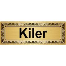 Özarslan DizaynKiler Metal Yönlendirme Levhası Altın 7 x 20 cm