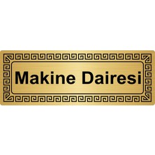 Özarslan DizaynMakine Dairesi Metal Yönlendirme Levhası Altın 7 x 20 cm