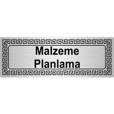 Özarslan DizaynMalzeme Planlama Metal Yönlendirme Levhası Gümüş 7 x 20 cm