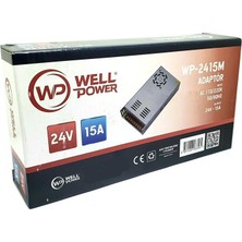 Wellpower  Metal Kasa Adaptör Fanlı 24 V 15 A