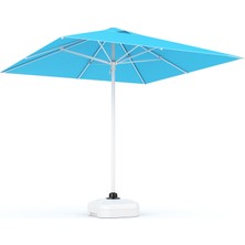 Tevalli Parasols 2,5x2,5 Megamanuel Alüminyum Şemsiye - Turkuaz - 70 Lt Su Bidonu