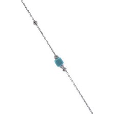 By Barun Mavi Nazar Boncuğu Bileklik  Gümüş Rengi