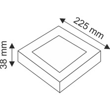 Helios Opto 18W Sıva Kare LED Panel Günışığı