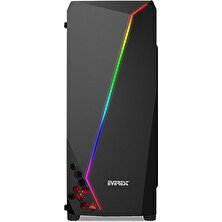 Everest X-line Rainbow Fan + RGB Şerit USB 3.0 Oyuncu Kasası