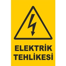 Etiket Sanatı Elektrik Tehlikesi Yapıştırma Etiket 100'lü