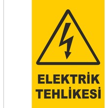 Etiket Sanatı Elektrik Tehlikesi Yapıştırma Etiket 100'lü