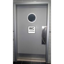 Etiket Sanatı Wc Bayan Wc Erkek  Yapıştırma Sticker Etiket 10 x 10 cm