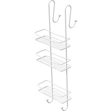 Tekno-tel 3 KATLI ASMALI BANYO DUŞAKABİN DUŞ RAFI MAT BEYAZ BK066
