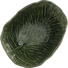 Alla Ceramics Oval Çukur Yaprak Büyük Servis Tabağı
