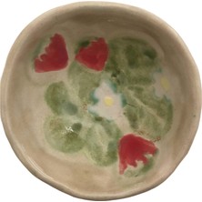 Alla Ceramics Çilekli Mini Kase Servis Tabağı