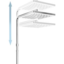 Teska Niagara 3 Yönlü  Camlı Duş Kolonu Beyaz