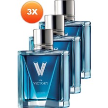 Avon V For Victory Erkek Parfüm Edt. 75 Ml. Üçlü Set
