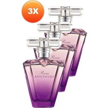 Avon Rare Amethyst Kadın Parfüm Edp 50 Ml. Üçlü Set