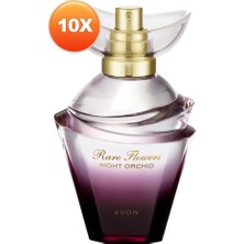 Avon Rare Flowers Night Orchid Kadın Parfüm Edp 50 Ml.  Onlu Set