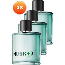 Avon Musk Fresh Erkek Parfüm Edt 75 Ml. Üçlü Set