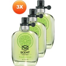 Avon Scent Fresh Citrus Erkek Parfüm Edt 30 Ml. Üçlü Set
