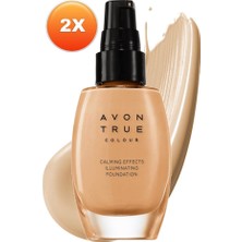 Avon Calming Effects Fondöten Almond 30 Ml. Ikili Set