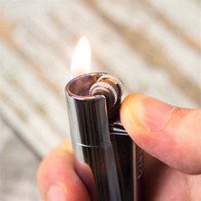 Clipper Isme Özel Metal Çakmak Parlak Metalik