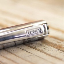 Clipper Isme Özel Metal Çakmak Parlak Metalik