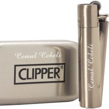 Clipper Isme Özel Metal Çakmak Mat Metalik