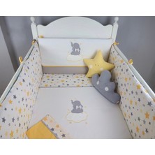 Pudradecor Uçan Fil Bebek Uyku Seti / Sarı Gri