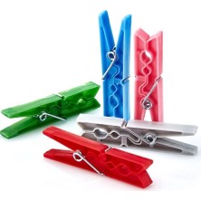 Emr Plastik Çamaşır Mandalı 5 Paket 24 Lü 120 Adet Plastik Mandal