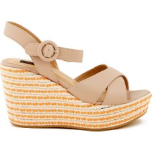 Rouge Deri Platform Kadın Sandalet 156