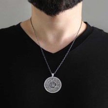 DAVİD BLACK Madalyon Tasarım Kişiye Özel Isim Yazılı 925 Ayar Gümüş Kolye