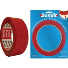 Bondit Silikonlu Çift Taraflı Band 18 mm x 2 mt 5'li