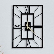 Soft Art Home Black Four Metal Duvar Saati - 50 x 50 cm