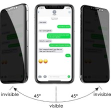 Quse Apple iPhone 11 Pro Tam Kaplayan 5D Privacy Glass Hayalet Ekran Koruyucu Cam