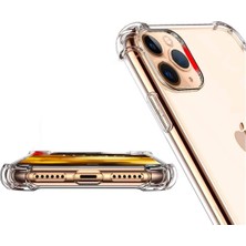 Guesche Apple iPhone 11 Pro Şeffaf Airbag Antishock Silikon Kılıf ve Tam Kaplayan 9D Seramik Ekran Koruyucu Esnek Cam