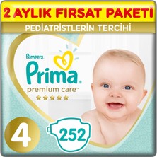 Prima BB PC 4 Beden 252 Adet Maxi 2 Aylık Fırsat Paketi