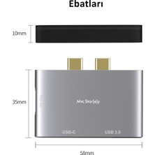 USB Çoğaltıcı Çoklayıcı USB-C HDMI Çevirici 4K 1XHDMI 1XUSB3.0