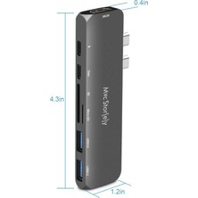 McStorey Type-C to HDMI Dönüştürücü 4K UHD Adaptör Yüksek Veri Transferi Destekli Dual Girişli