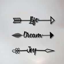 Soft Art Home Life Dream Joy Ok Set Metal Tablo