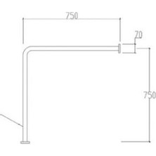 Yerden Duvara Engelli Tutunma Barı 32 mm