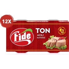 Fide Acılı Bütün Dilim Ton Balığı 2 x 160 gr - 12 Paket 24 Teneke
