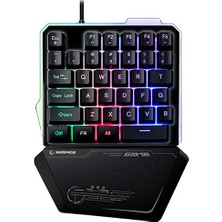 Rampage KB-R24 X-Mini RGB Zemin Aydınlatmalı Metal Taban Gövdeli Mini Oyuncu Klavyesi