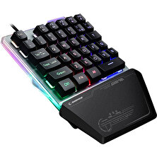 Rampage KB-R24 X-Mini RGB Zemin Aydınlatmalı Metal Taban Gövdeli Mini Oyuncu Klavyesi