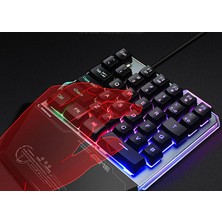 Rampage KB-R24 X-Mini RGB Zemin Aydınlatmalı Metal Taban Gövdeli Mini Oyuncu Klavyesi