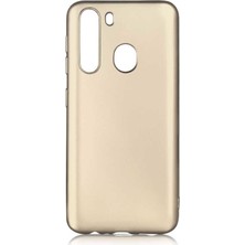 CoverZone Samsung Galaxy A11 Kılıf Kılıf Premier Silikon Arka Kapak Kılıf Gold