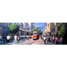 Tablosan Yağlı Boya Beyoğlu İstiklal Kanvas Tablo