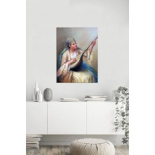 Tablosan Yağlı Boya Oryantal Çalgıcı Kadın Kanvas Tablo