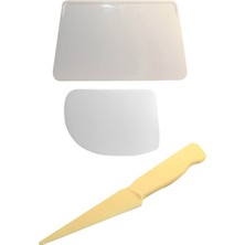 Iles Gurme Plastik Hamur Kesici Kazıyıcı Bıçak 3'lü Set