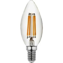 Orbus Dekoratif Rustik Mum Ampul E-14 Şeffaf 4 W