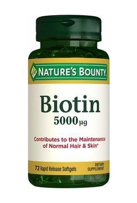Nature's Bounty Biotin 5000 Mg 72 Kapsül