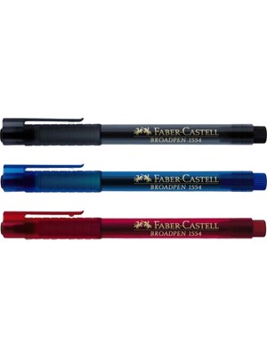 Faber-Castell Broadpen Ince Uçlu  Keçeli Kalem 0.8 mm 3'lü
