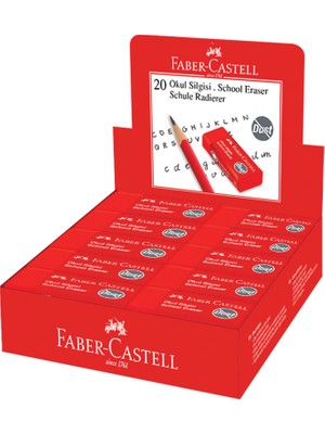 Faber-Castell Okul Silgisi 20'li Toz Bırakmayan Yüksek Kalite ile Güvenli Kullanım