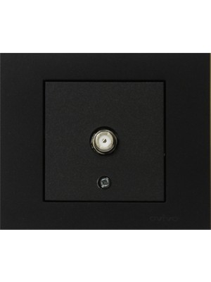 Ovivo Grano Siyah Uydu F Konnektör Çerçeveli